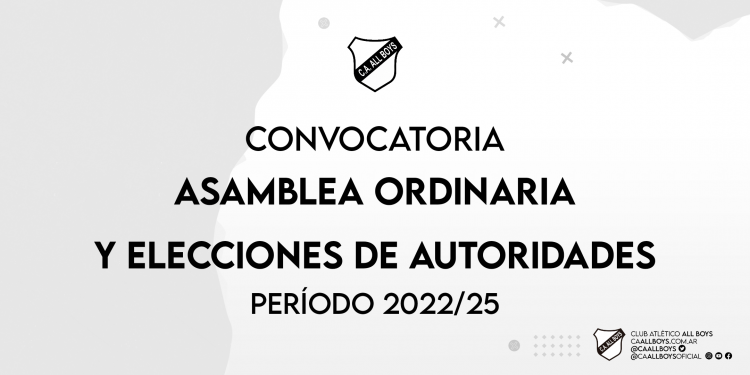 Convocatoria de Socios: Asamblea ordinaria y Elecciones de Autoridades