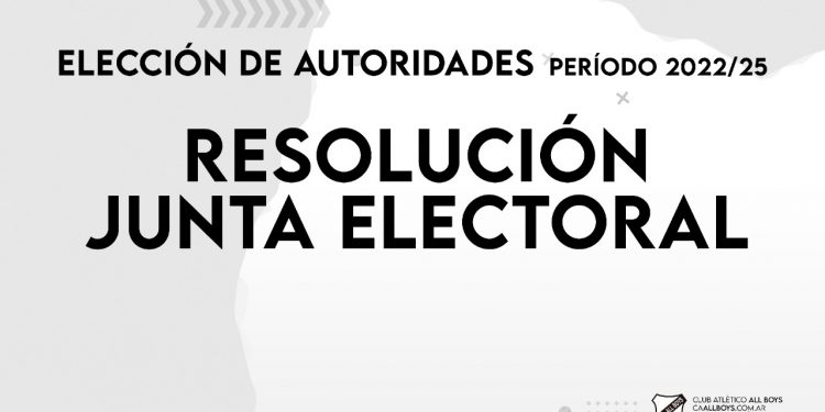 Resolución de la Junta electoral