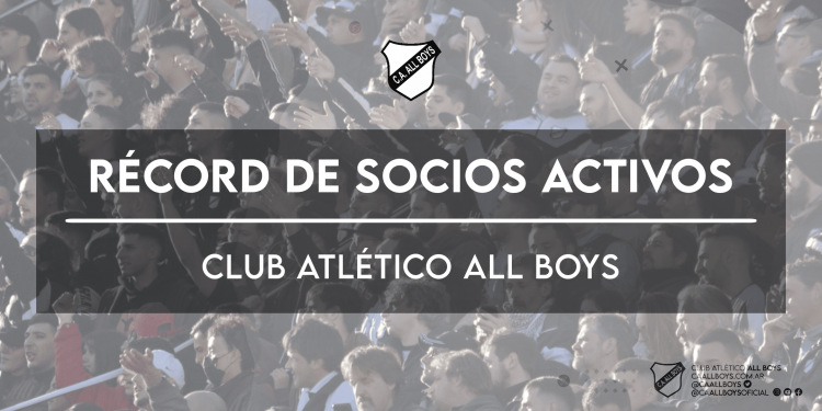 All Boys tiene récord de socios activos