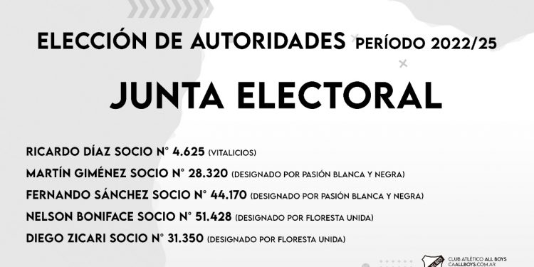 Se conformó la Junta Electoral