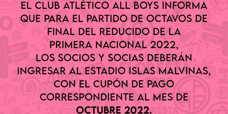 Reducido: Socios y socias ingresan al Estadio con el cupón de octubre
