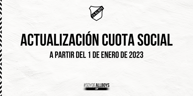 Actualización de la cuota social – Enero 2023