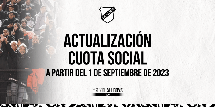 Actualización de cuota social – Septiembre 2023